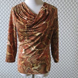 Jones New York Collection Cowl Neck Top - Petite Size Small